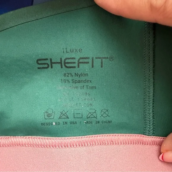 SHEFIT Green and Pink Sports Bra size 1luxe - Picture 5 of 5